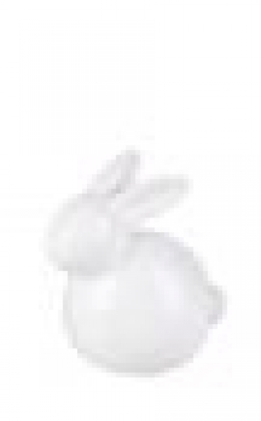 Keramik Hase 4,5x6cm weiß glänzend